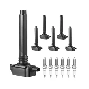 fathersdaygift  VEVOR Ignition Coil Pack and Spark Plugs, Set of 6, Compatible with Dodge Grand Caravan Charger Durango Journey Avenger Challenger Jeep Cherokee Grand Cherokee Compass Chrysler Ram ProMaster 3.6L V6