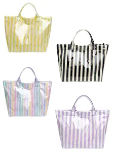 Women's Striped Casual Shoulder Bag, High Value Lightweight Handbag, Crossbody Tote, Large Capacity Travel Commute Bag, All Seasons