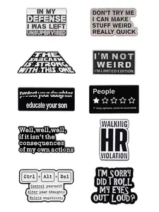 Letter Pattern Brooch, Fashion Brooch for Women & Men, Enamel Pin Suitable for Backpacks, Jeans, Scarves, Hats Decoration, Trendy All-match & Exquisite Brooch for Birthday Gift, Metal Pin