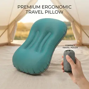 TPU Inflatable Travel Pillow – Portable, Foldable, Soft Air Cushion for Neck & Lumbar Support (Outdoor & Travel Use)