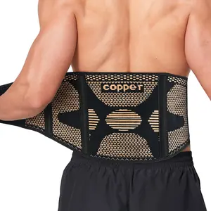 Copper Back Braces for Lower Back Pain, Breathable Lumbar Support Belt for Men and Women, Lower Back Brace for Herniated Disc, Sciatica, Scoliosis, Heavy Lifting