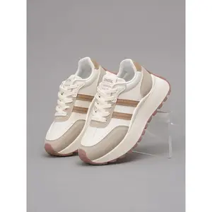 Women’s Colorblock “Dad” Sneakers – Spring/Autumn New Arrival, Breathable Mesh Upper, Thick Platform Sole, Height-Boosting Flat Design, Casual Outdoor Sports Shoes