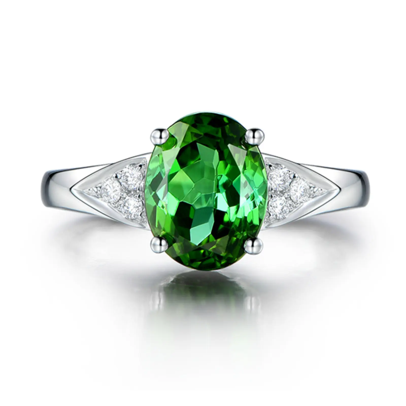 EJG Emerald-Cut Ring for Women in 925 Sterling Silver, Hypoallergenic 4-Prong Solitaire for Wedding or Everyday Wear, Rings For Women, 4-Prong Setting, Daily, Elegant, Female, Emerald Cut Engagement Ring, Solitaire Ring