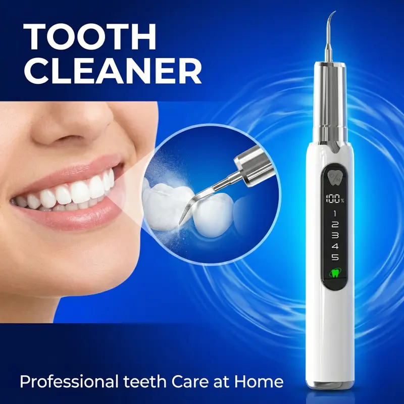Electric Dental Scaler - At-Home Oral Care Tool with Adjustable Mode, LED Light, Plaque Removal, Teeth Whitening Kit, Cavity & Bad Breath Prevention, Gum Disease Protection, Cost-Effective Cleansing Solution