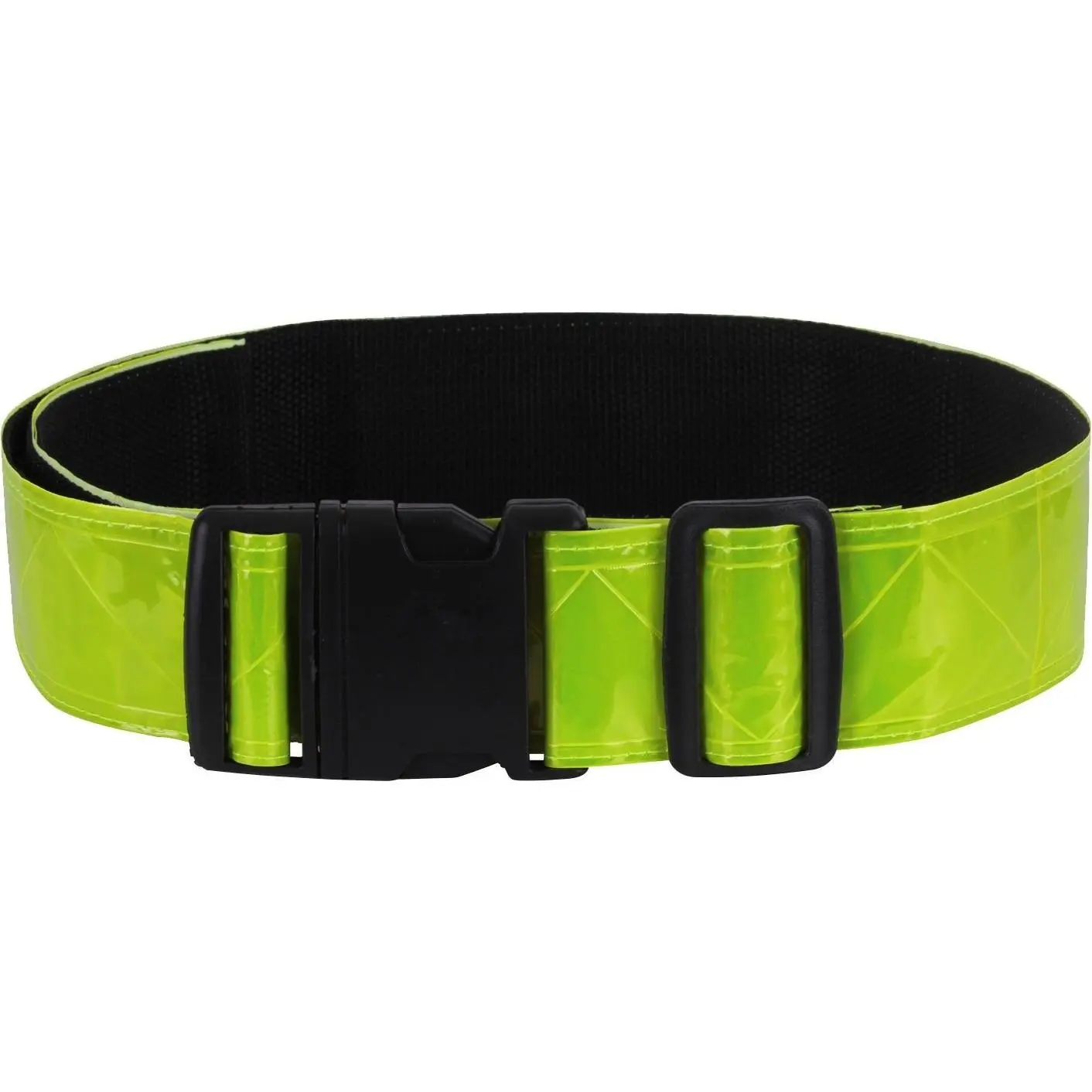 Neon Yellow Reflective US Army Physical Training PT Belt - Adjustable Polyester Waistband for Running, Fitness, Walkers, High Visibility Safety Gear, Comfortable, Secure, Nightwork, 2" Width