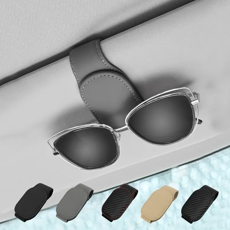 Magnetic polyurethane leather eyeglass frame: Keep your glasses securely and safely in place even when in the car! Car Organizers