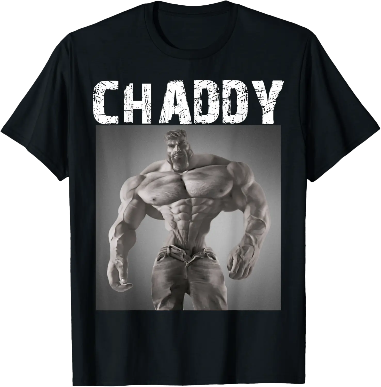 Chaddy Giga Chad Meme Internet Memes Brainrot Memes Gen Z T-Shirt - Elizabethmc Shop 79B0DFJTWT46