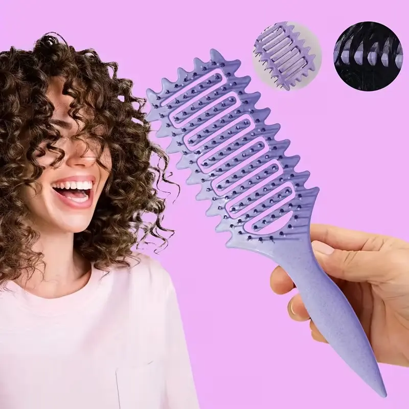 Women's Curling Comb for All Hair Types, Ventilated Styling Brush, Shape and Define Curls, Unlock Your Hair Potential, Customizable Hairstyles, Brush for Curly Hair