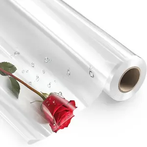 16" x 150' Clear Cellophane Wrap Roll 3 Mil Thick Wrapping Plastic Film for for  Basket  Goodie Bouquet Flower Wrapping Covering Packing Supplies