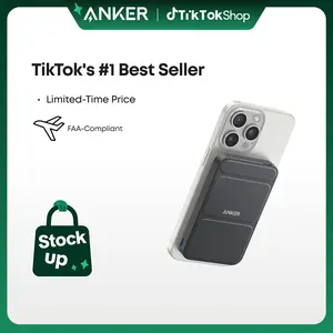 [Limited Offer]Anker 622 Magnetic Battery MagGo, 5,000mAh Foldable Wireless Power Bank with Stand and USB-C Port, Compatible for iPhone 16/15/14/13/12