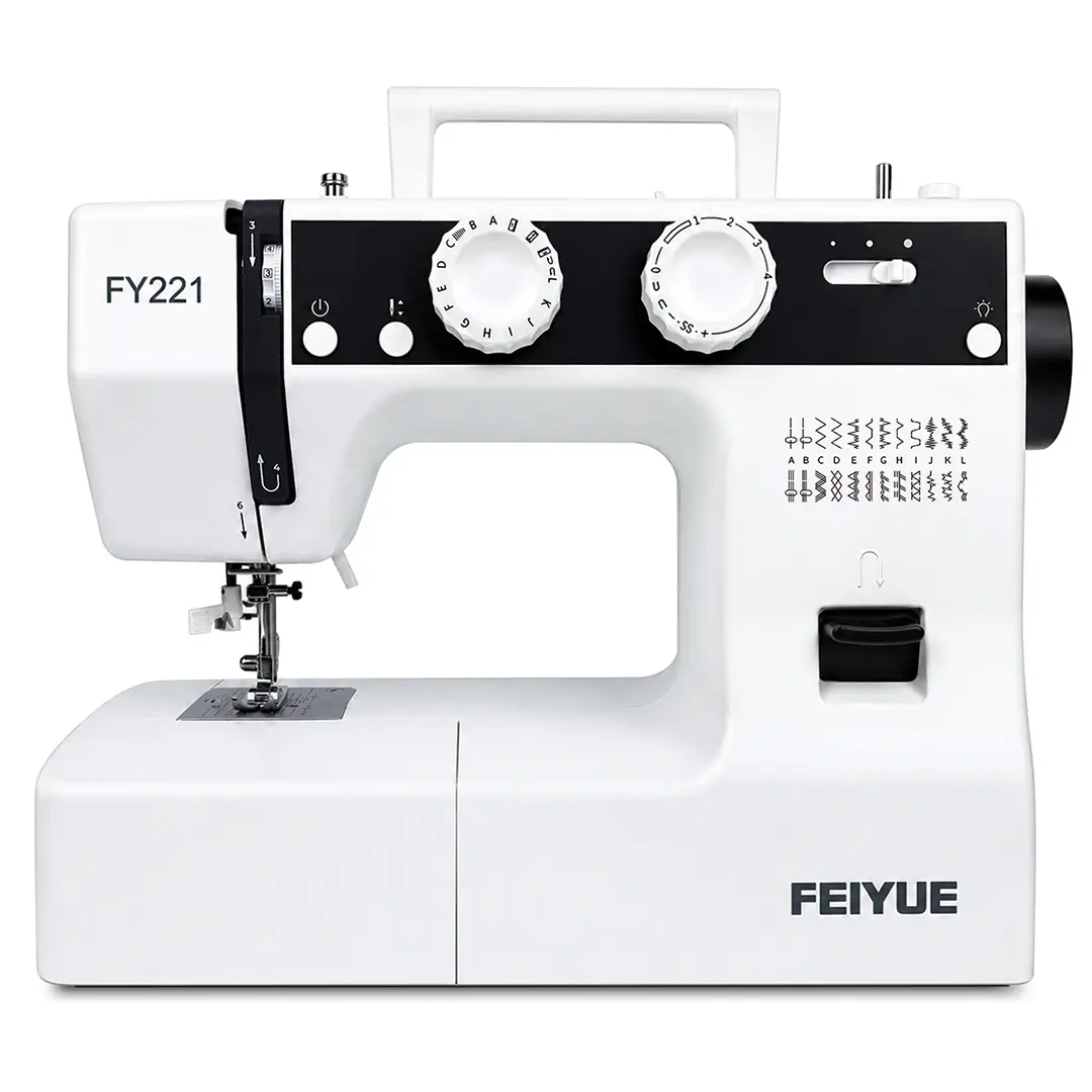 FEIYUE FY221 Metal-Plastic Beginner Sewing Machine - Home Use, 25 Multiple Stitches, Speed Control Selector, Pedal Compatible, Easy Setup, 1000+ Stitches for DIY Projects, Diy Sewing, 25 Stitch Patterns