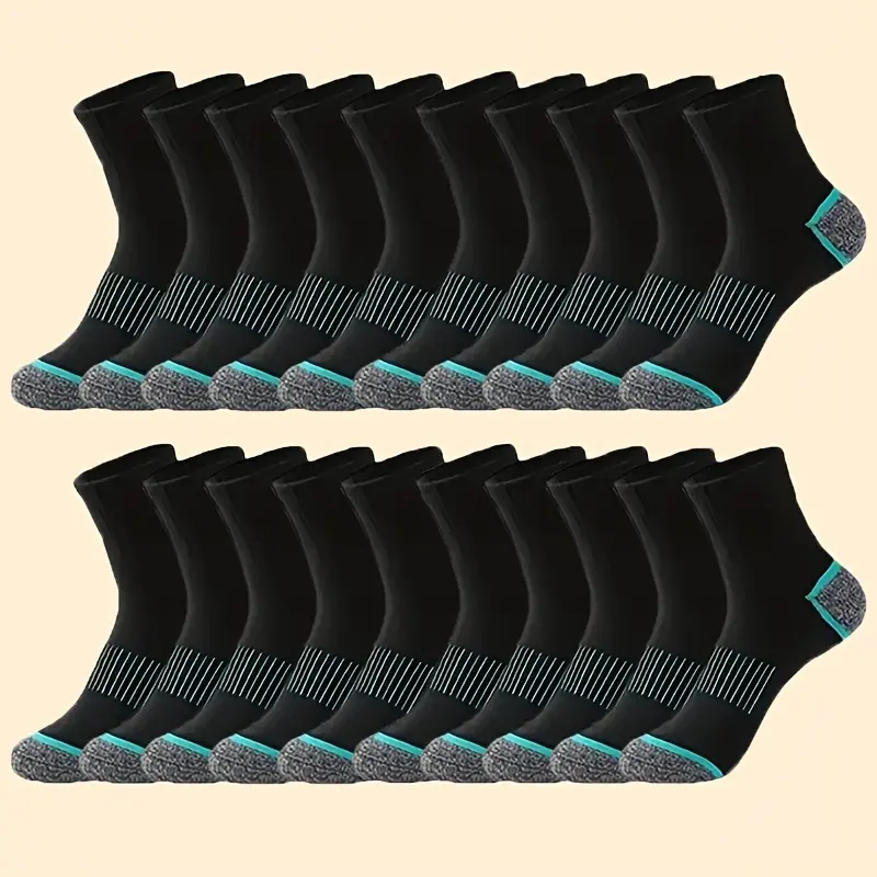 Women's Mid-Top Athletic Socks, 20/50 Pairs, Moisture-Absorbing, Comfortable, Breathable - Suitable for Basketball Training, Outdoor Running, Versatile Pack, Aesthetic, Basics, Sportswear