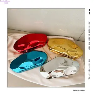 Women's 2026 Trendy Irregular Metallic Acrylic Clutch Purse, Niche Stone-Shaped Shiny Hard-Shell Evening Crossbody Bag, Ideal for Party & Wedding Events, Purses For Women 2026