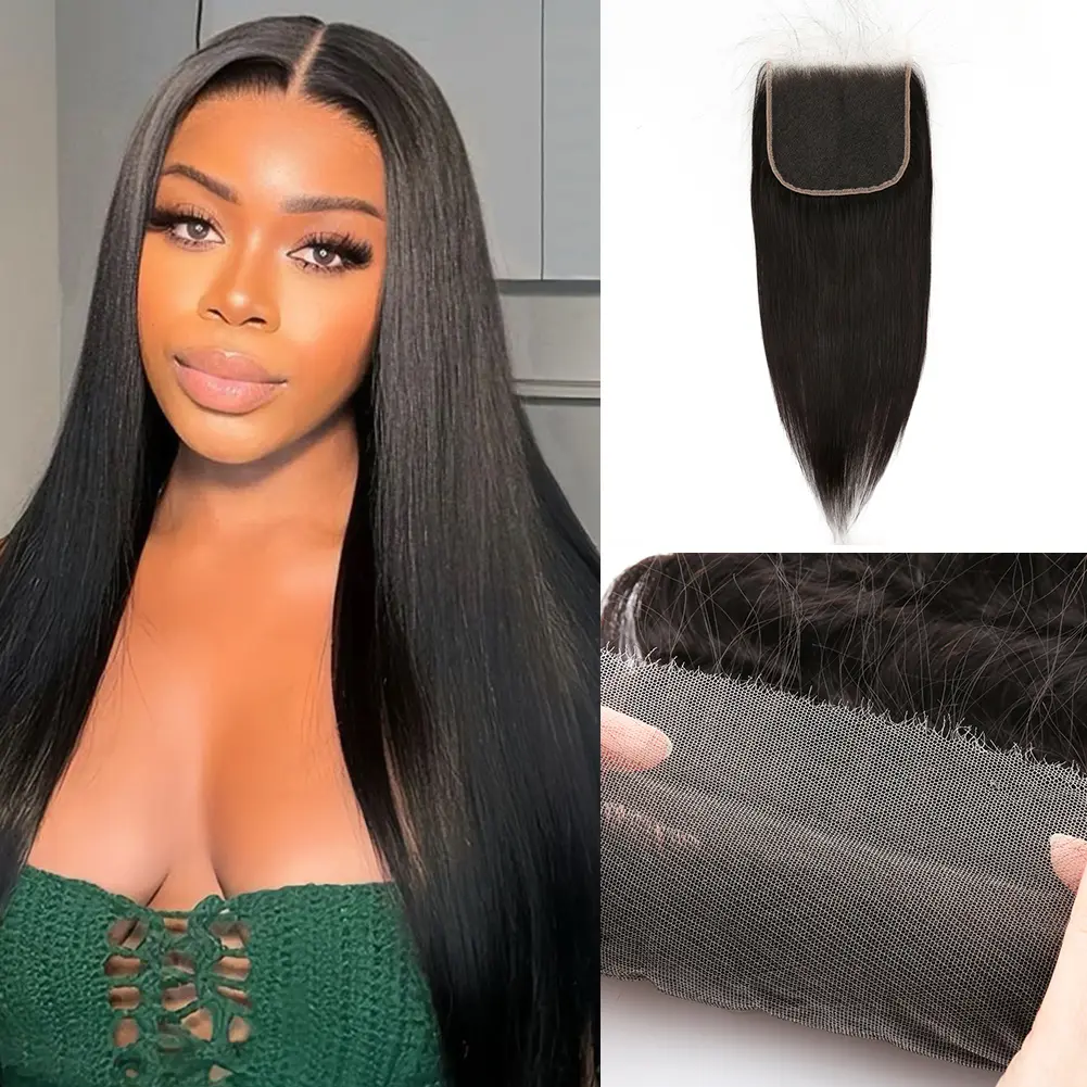 6*6 Skinlike Real HD Lace Closure Only- Premium Quality, Single Knot , Natural Black Color, Natural Hairline, Suitable for All Skin Types