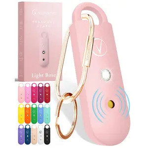 Vantamo Personal Alarm for Self Defense with Low Battery Notice, Strobe Light & Extra Loud 130 dB Double Speakers Safety Keychain Set for Women, Rechargeable Panic Button for Womens Self Defense