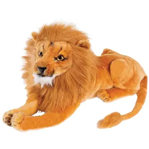 Real Planet™ Gold Lion Realistic Plush Stuffed Animal