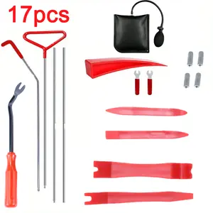 17pcs Car Repair Tool Set with Hooks Wedges Airbags for Car Repair Maintenance Multi-function Portable Emergency Kit