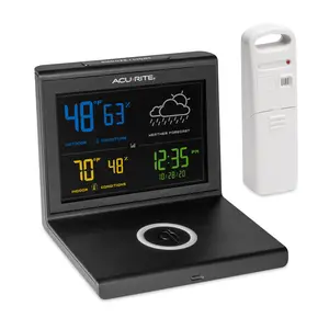 AcuRite Digital Weather Station with Wireless Charging Pad & Alarm Clock