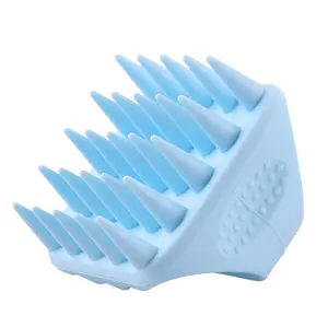 Massage Hair Brush Head Cleaning Acupressure Silicone Comb Soft Square Hairbrush, Gentle Scalp Massage Tool for Daily Use