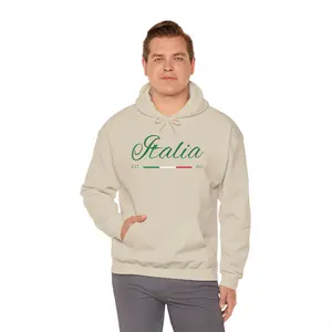 Italia script logo Hoodie | Italian flag stripes, EST 1861