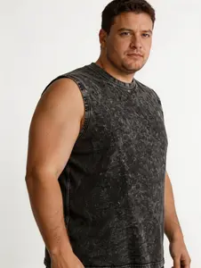 2-4 Pack 100% Washed Cotton Heavyweight Plain Tank Top – Durable Unprinted Relaxed Fit Sleeveless Tee for Memorial Day BBQ & Beach Vacation