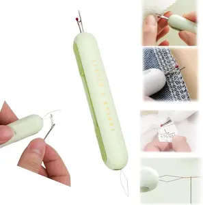 2 in 1 Needle Threader and Seam Ripper Upgraded Sewing Tool for Needle Threading and Seam Removal Suitable for Sewing Enthusiasts and Elderly