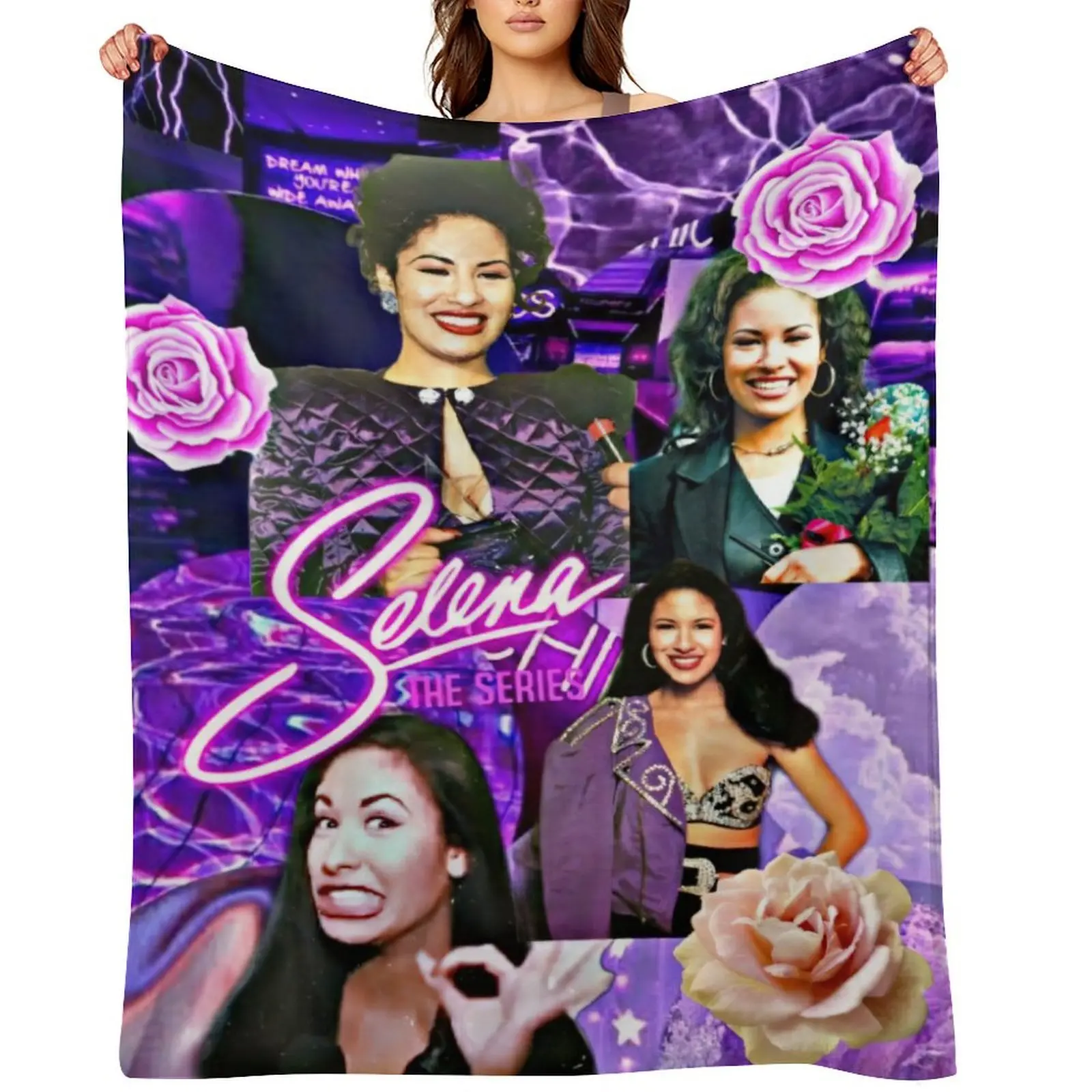 Selena Quintanilla Pattern Blanket,Soft Throws Blanket Soft Flannel Lining Air-conditioned Room Blanket,Light Comfortable Bed Blanket For Home Christmas Blanket Gift
