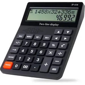 Desk Calculator,  Basic Desktop Calculators Big Buttons and 2 Line Display, 4 Function Simple Calculator, Large Talking Calculators Office Supplies for Office Business School Students