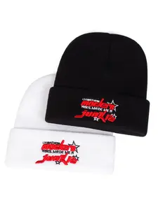 Unisex Modern Junkie Knit Beanie Hat, Outdoor Sun Protection Casual Cap for Spring & Fall, Men Women Travel Beach Vacation