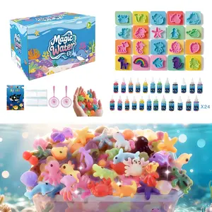 Magic Water Elf Toy Kit–Includes 24 Bottles of Gel and 20 Molds, Sensory Toy with Magical Gel Water Pets, Fun DIY Craft Kit, Party Favor, Birthday and Christmas Gift for Children Ages 3 and Up