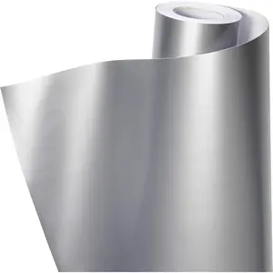 +  Satin Semi-Gloss White Aluminum Adhesive Vinyl Wrap Roll (1ft x 5ft)