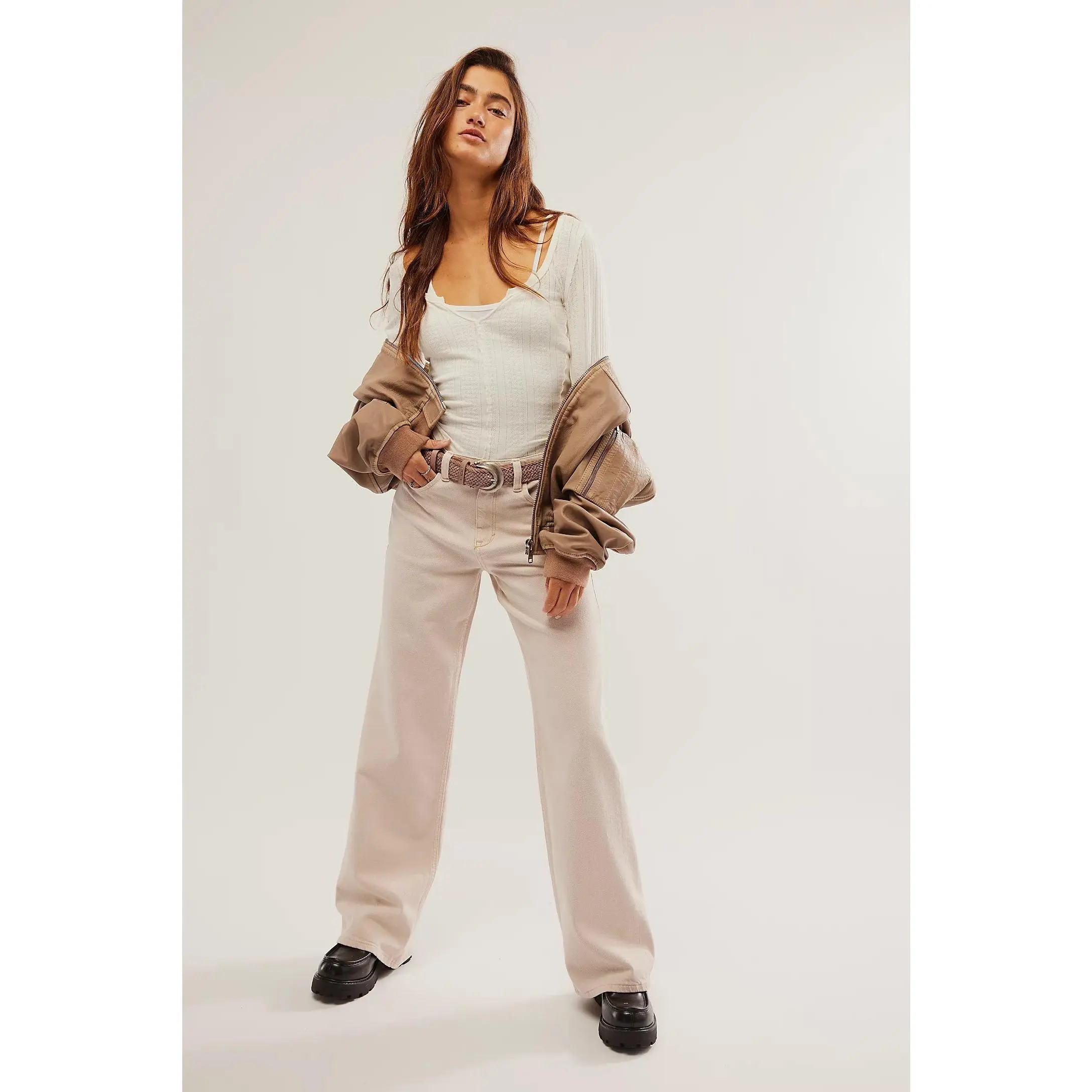 FREE PEOPLE TINSLEY BAGGY HIGH RISE