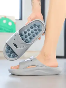 Men's Quick-Dry Anti-Slip Outdoor River Walking Sandals, Waterproof Durable Bathroom Shower Slippers, Antibacterial Colorblock PU Leather Eva Sole