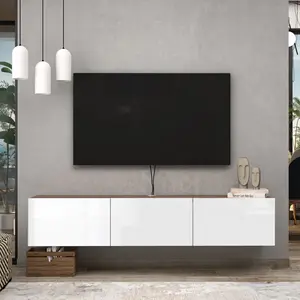 Stone Floating TV Stand | Wall Mounted Media Console for TVs up to 80"