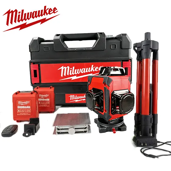 Milwaukee M12 Series 4-Plane Green Laser Level - Cordless Self-Leveling Accessory with 12 Bright Lines, 360° Precision, Flat Surfaces Compatibility for Construction Jobsites (Tools & Hardware, Hand Tools, Multitools & Accessories)