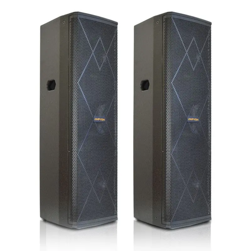 Ampyon LS-10EX Durable Professional Metal Grill Karaoke Speaker with Speakon Input for Home, Party Use