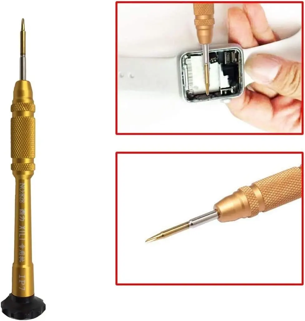 0.6mm Aluminum Steel Magnetic Tri-Point Screwdriver with Grip Handle - Y000 Y Tip for iPhone Repair (7,7 Plus,8,8 Plus,X,XR,XS,XS Max) & Smart Watch on Metal Surfaces