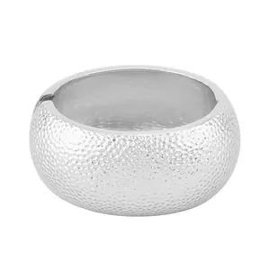 Silvertone Dome Bangle Cuff Bracelet for Women Jewelry " Birthday Christmas Gifts for Women