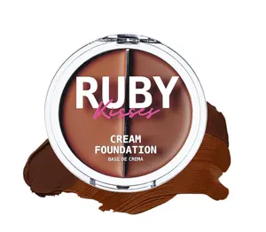 Ruby Kisses 3D Face Creator Cream Foundation & Concealer, 12 Hours Long Lasting, Medium to Full Coverage, Non-Greasy, Ideal for Makeup & Contour Palette (Level 15)