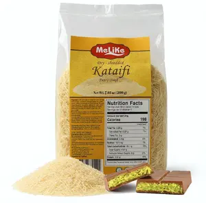 MELIKE Dried & Chopped Kataifi Shredded Fillo Dough 7oz (200g). dried Kadayif Pastry Dough, Ingredient for The Viral Dubai Chocolate Bar, Shredded Phyllo, Kunafa, Knafeh, Kataifi