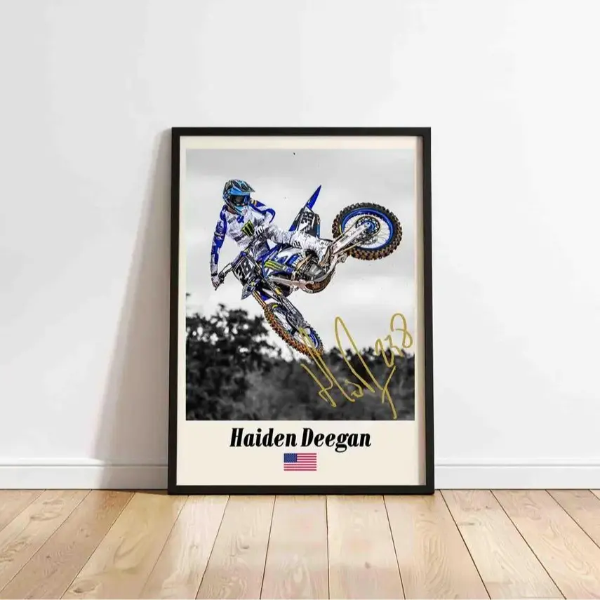 Haiden Deegan Motocross Supercross Biker Poster - Durable High Res Digital Print Photo Paper Dirt Bike Racing Artwork, Home Decor Wall Decoration for Garage, Kid Room homedecor