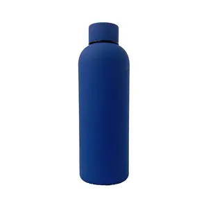 17oz Rubber Vacuum Insulated Stainless Steel Water Bottle