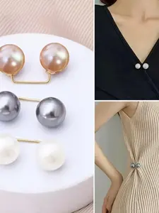 1pc Brooch Pins for Clothing, Anti-Slip Safety Pin Clip in for Dress Waist Cinching, Collar Adjusting, Scarf Securing, Fashion Accessories