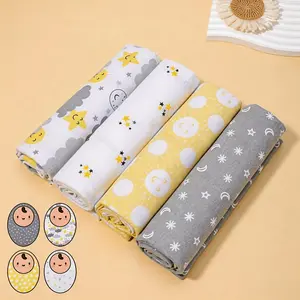 4 Piece Baby Blanket Set, Soft and Comfortable, Neutral Newborn Blanket, Ideal for Infants, Gentle on Skin, Perfect Gift for Babies