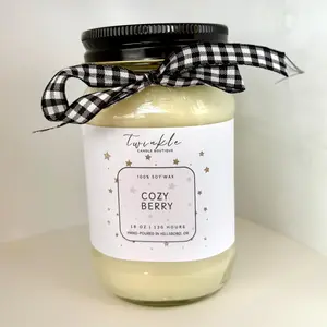 Cozy Berry Aroma Candle - Homemade Scented Candle for Aroma Enhancement & Decor with Freshness