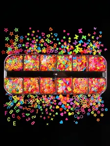 Stars Digital Heart & Butterfly Mix Color Sequins, Nail Art Filling Decorations, DIY Jewelry Pendant Craft Supplies, Glam Pack Glitter, Glitter Cut Out, Glitter Flakes