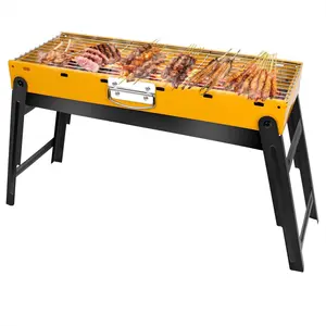 Portable Charcoal Grill, Portable Tabletop BBQ for Outdoor Cooking| Compact Folding Grill for Camping, Hiking, Picnics & Travel| 24"x13"x9" Lightweight Smoky Flavor Grill