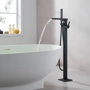 Camino Single Lever Handle Freestanding Floor Mounted Tub Filler with Handshower