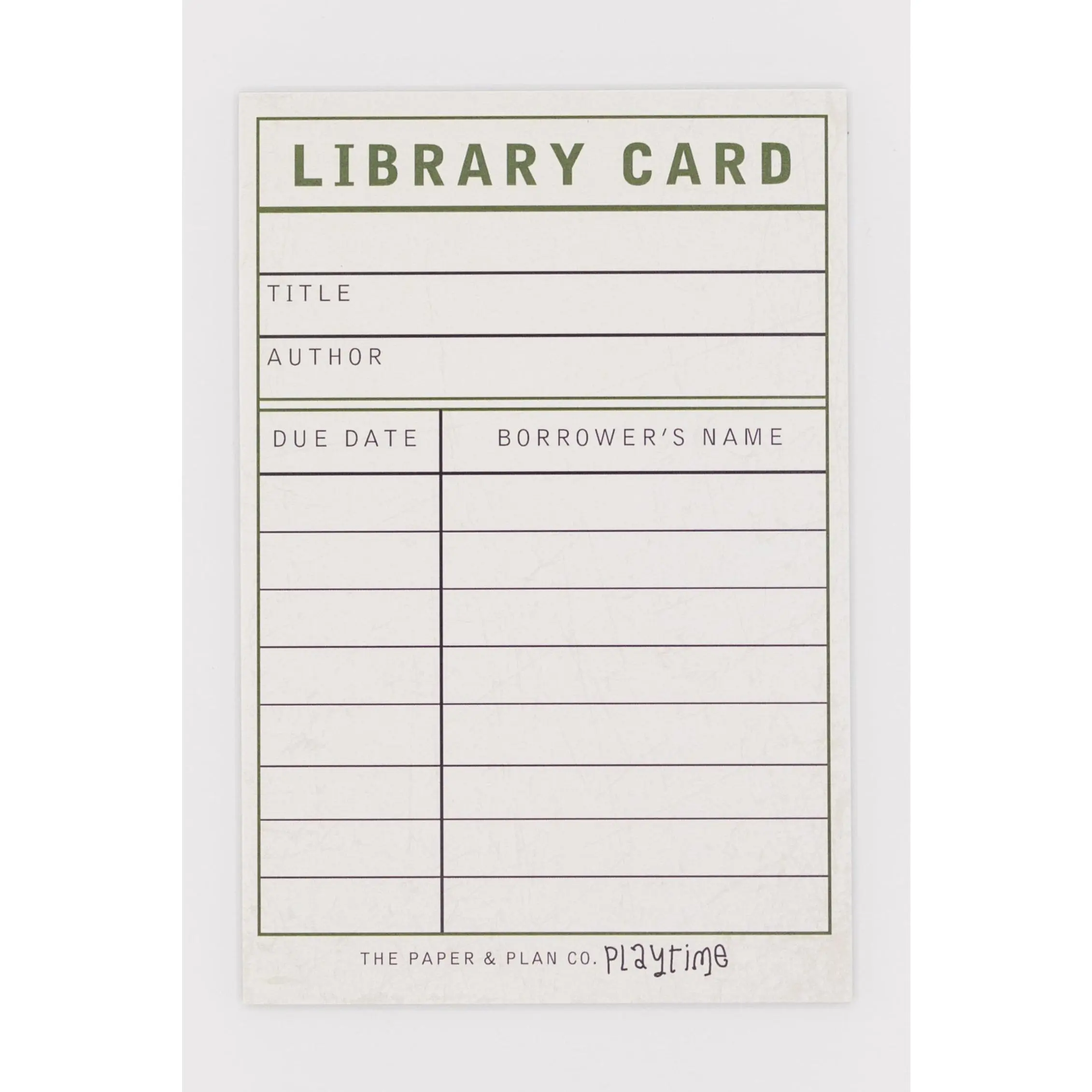 Library Playtime Pads for Pretend Play - 4" x 6" 50 Sheets Notepad for Kids to Organize Reads and Play Librarian Made in USA