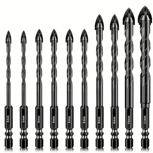Concrete Masonry Drill Bit Set, Multi-functional Hole Opener Tool Set, Power Tool Accessories for Tile, Brick, Glass, Plastic & Wood, Hardware, Cutting